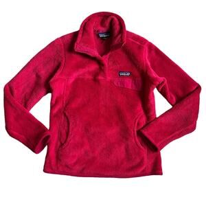 Patagonia Women’s Re-Tool Snap Funnel Neck Hot Pink Fleece Pullover Jacket Sz S